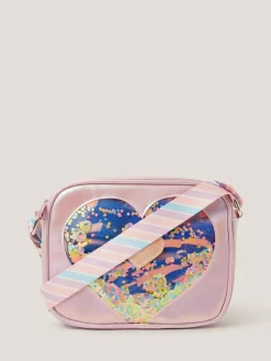 Monsoon Purple Confetti Heart Cross-Body Bag^ Bags