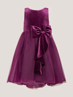 Monsoon Velvet Bow Party Dress^ Dresses