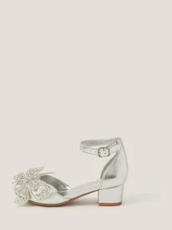Monsoon Silver Butterfly Metallic Heels^ Shoes