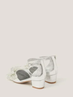 Monsoon Silver Butterfly Metallic Heels^ Shoes