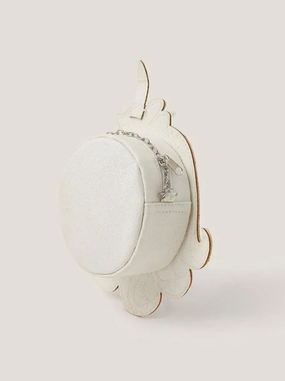 Monsoon White Glitter Unicorn Bag & Pearly Hair Clips Set^ Bags