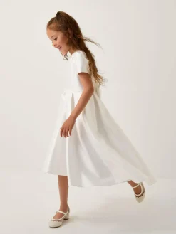 Monsoon White Isabella Short Sleeve Pearl Effect Embellished Dress^ Dresses