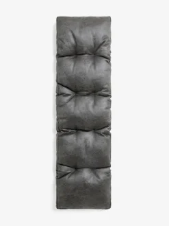 Discount Next Dining Bench Cushion Monza Faux Leather Grey