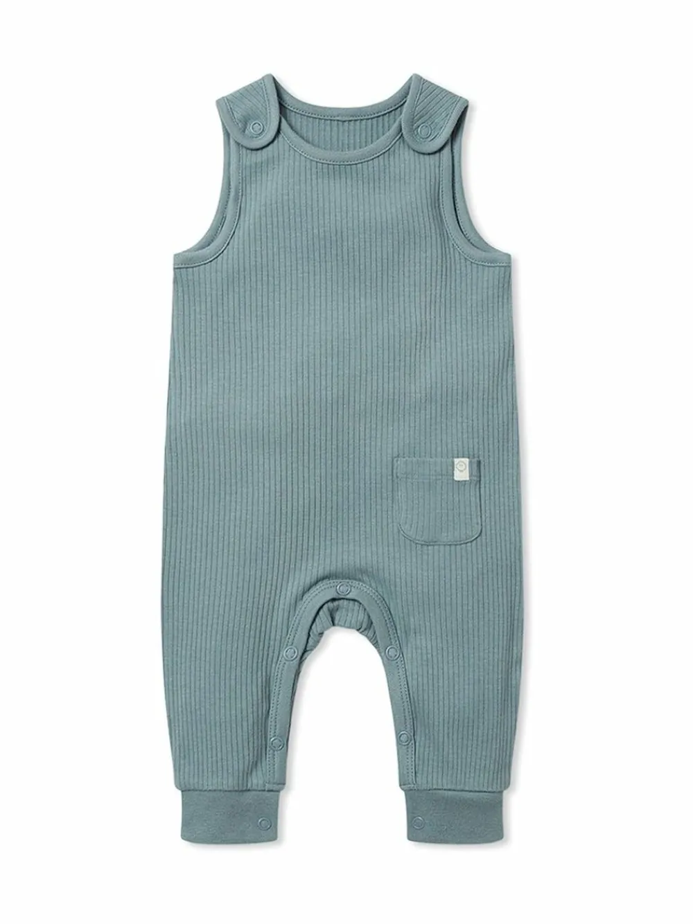 Best Mori Ribbed Romper Dungarees Blue