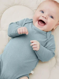 Mori Ribbed Stretch Long Sleeve Envelope Neckline Bodysuit^ Bodysuits & Vests|Vests