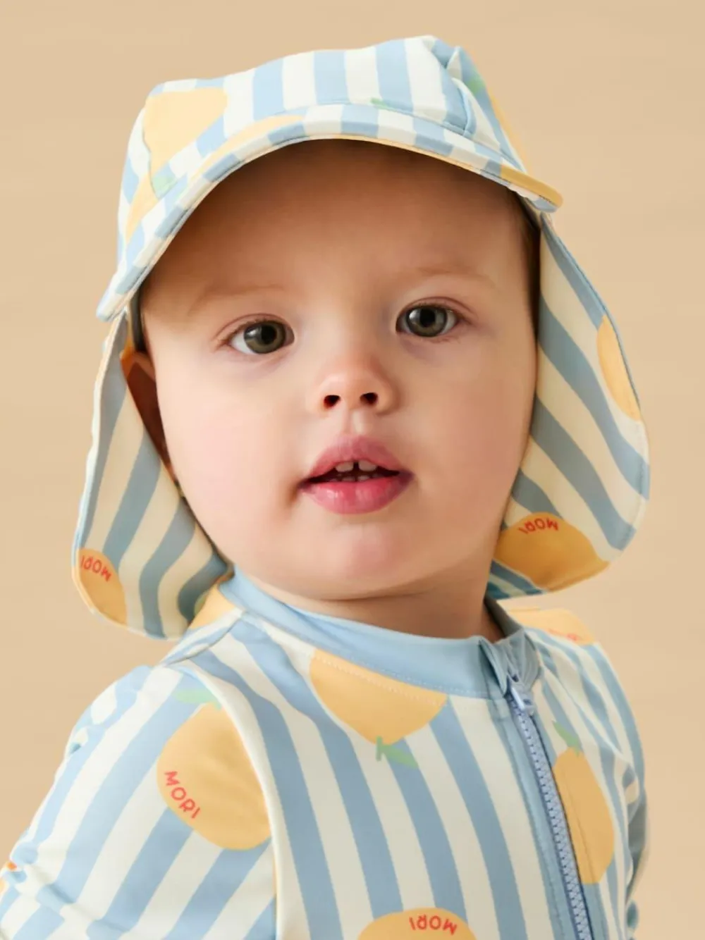 Best Mori Blue Stripe Sunsafe Swim Hat