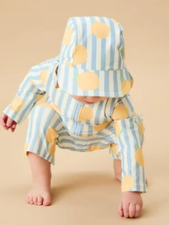 Best Mori Blue Stripe Sunsafe Swim Hat