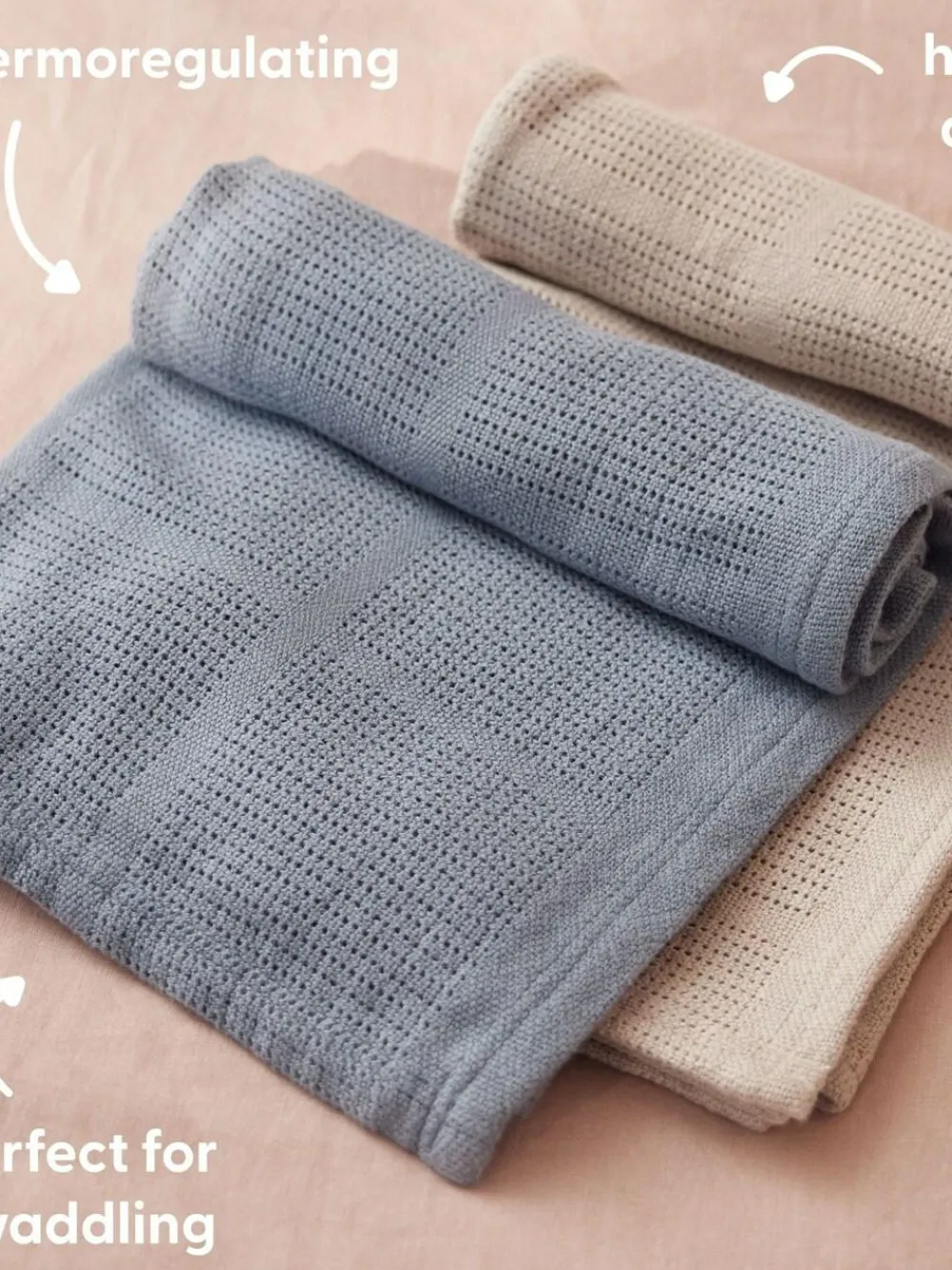 Mori Supersoft Cellular Blankets 2 Pack^ Nursery Bedding|Blankets