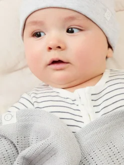 Outlet Mori Grey Blend Cellular Baby Blanket