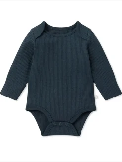 Mori Ribbed Stretch Long Sleeve Envelope Neckline Bodysuit^ Bodysuits & Vests|Vests