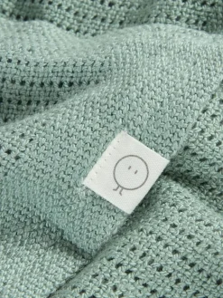 Clearance Mori Mint Green Blend Cellular Baby Blanket