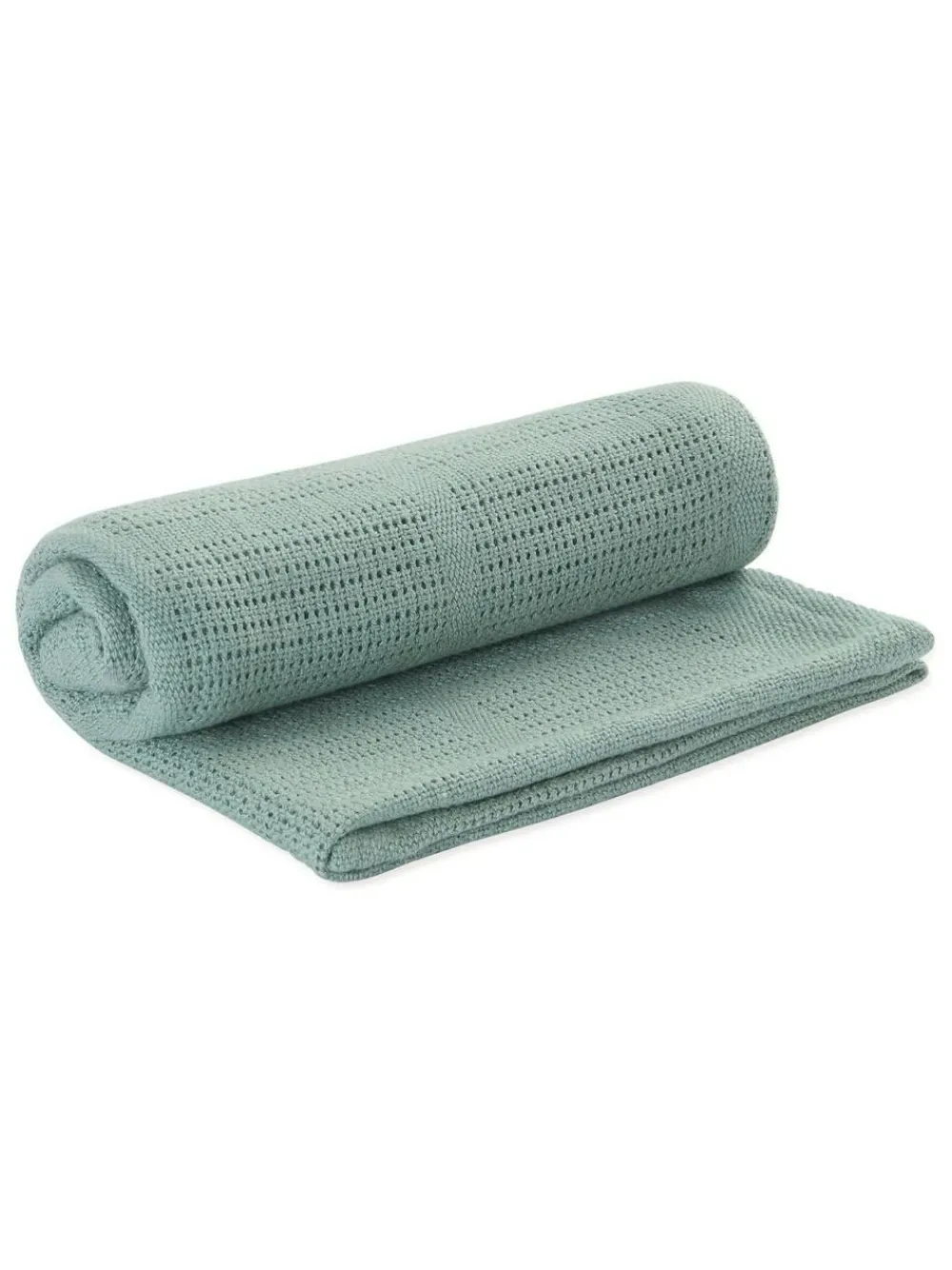 Clearance Mori Mint Green Blend Cellular Baby Blanket