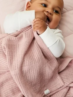 Hot Mori Rose Pink Blend Cellular Baby Blanket