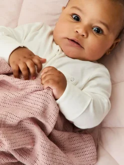 Hot Mori Rose Pink Blend Cellular Baby Blanket