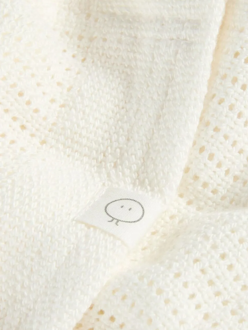 Mori White Blend Cellular Baby Blanket^ Cushions & Throws|Unisex