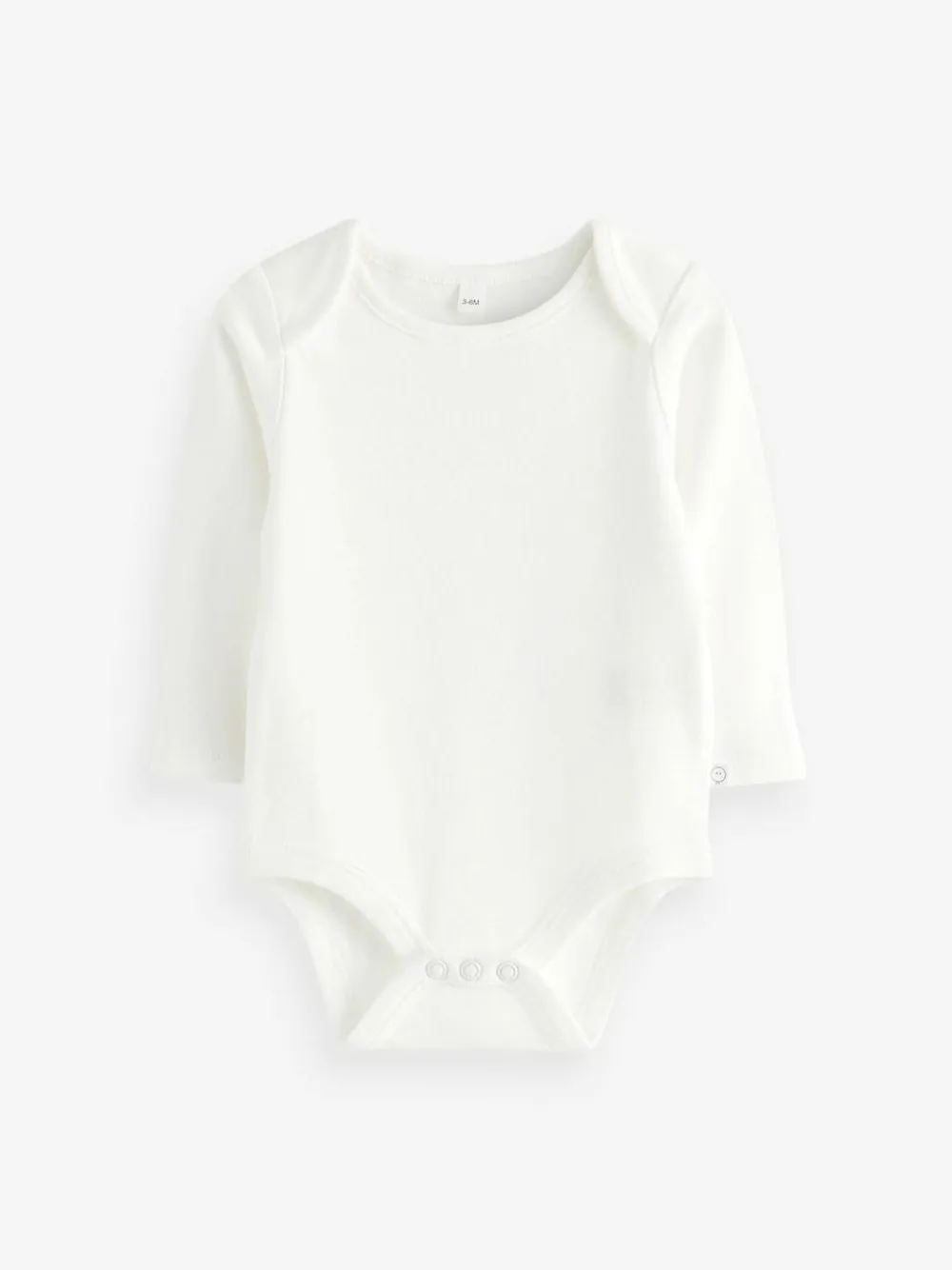 Mori Long Sleeve Envelope Neckline Bodysuit White