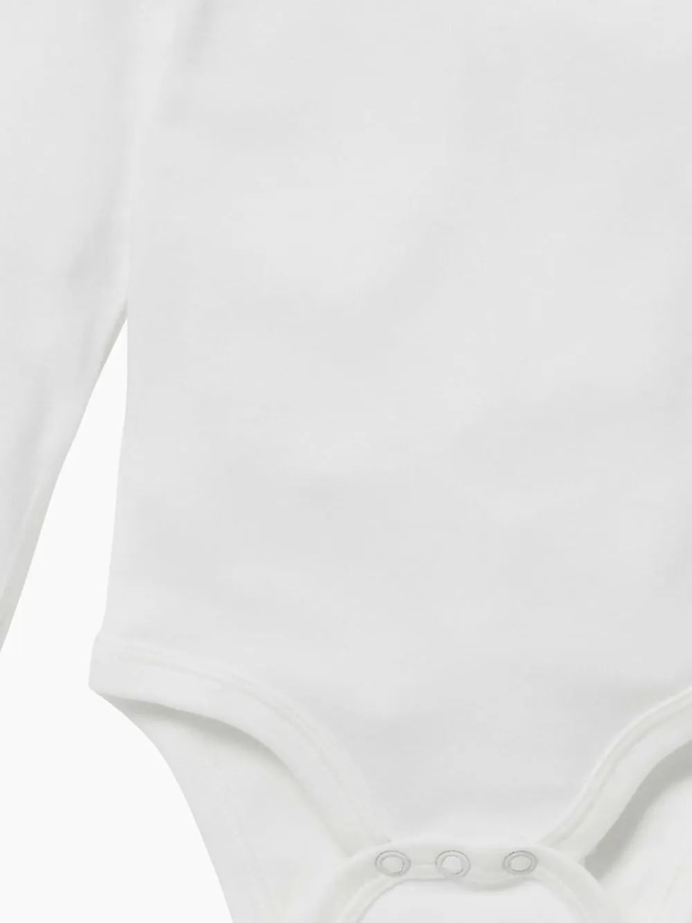 Mori Long Sleeve Envelope Neckline Bodysuit White