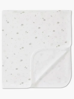 Outlet Mori Signature Print Baby Blanket White