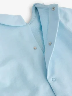 Online Moschino Baby Logo Sleepsuit, Hat & Bib Giftset With Giftbox Blue