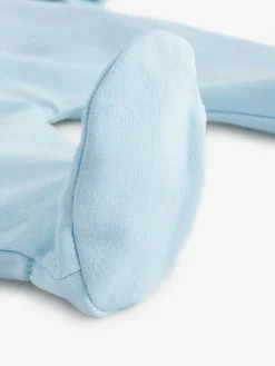 Online Moschino Baby Logo Sleepsuit, Hat & Bib Giftset With Giftbox Blue