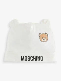 Moschino Cream Baby Logo Hat and Bib Giftset With Giftbox^ Bibs