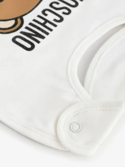 Moschino Cream Baby Logo Hat and Bib Giftset With Giftbox^ Bibs