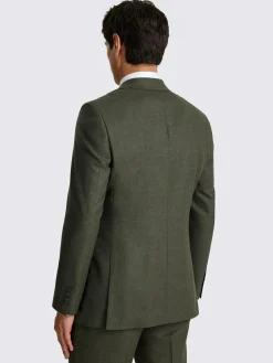 Hot MOSS Army Green Tailored Performance Suit Jacket