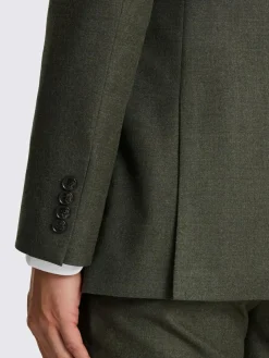 Hot MOSS Army Green Tailored Performance Suit Jacket