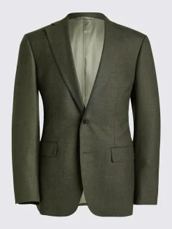 Hot MOSS Army Green Tailored Performance Suit Jacket