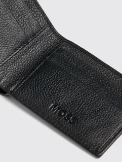 MOSS Black Grained Leather Wallet^ Wallets