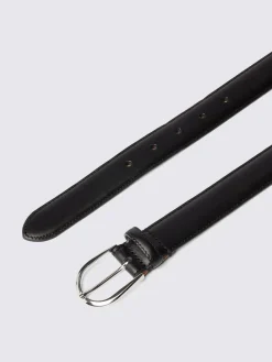 Best MOSS Italian Leather Belt Black