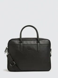 New MOSS Black Saffiano Attache Bag