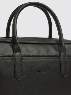 New MOSS Black Saffiano Attache Bag