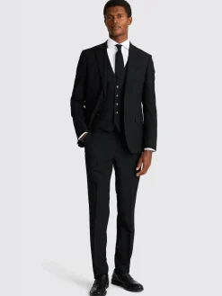 MOSS Slim Regular Fit Stretch Suit Jacket^ Black Suits