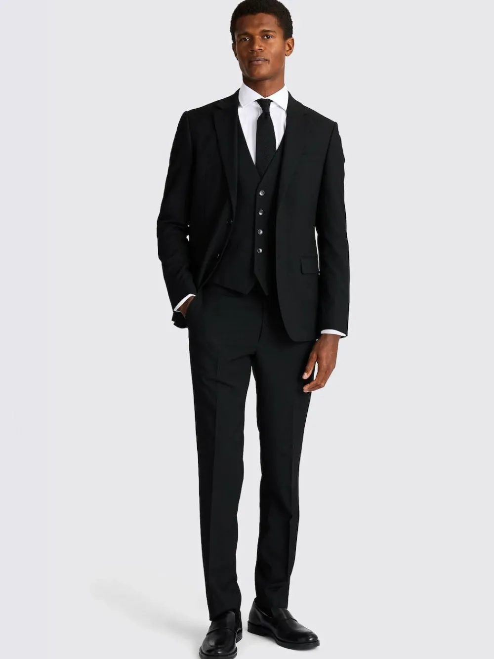MOSS Slim Regular Fit Stretch Suit Jacket^ Black Suits