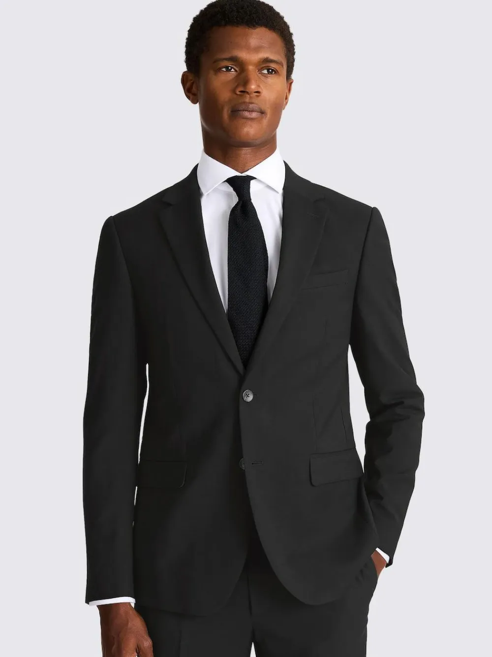 MOSS Slim Regular Fit Stretch Suit Jacket^ Black Suits