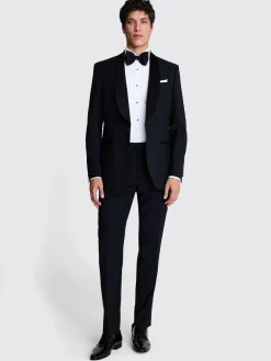 Outlet MOSS Black Tailored Fit Shawl Lapel Tuxedo Jacket