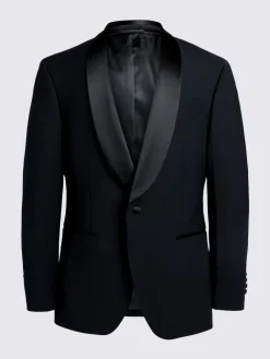 Outlet MOSS Black Tailored Fit Shawl Lapel Tuxedo Jacket