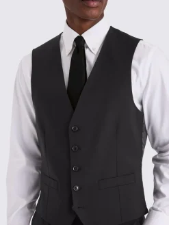 Discount MOSS Black Tailored Performance Suit Waistcoat