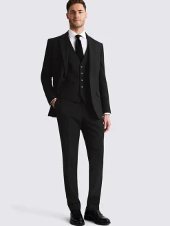 MOSS Tailored Regular Fit Stretch Suit Jacket^ Black Suits