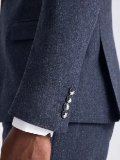 MOSS Slim Donegal Tweed Suit Jacket^ Blue Suits
