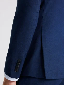 MOSS Blue Slim Slub Suit Jacket^ Blue Suits|Suits & Tuxedos