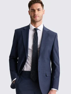 Online MOSS Blue Tailored Performance Suit Jacket