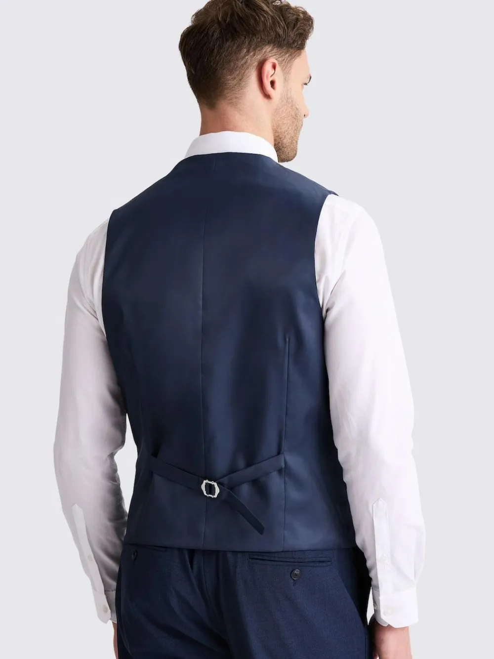 Outlet MOSS Blue Tailored Performance Suit Waistcoat