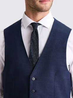 Outlet MOSS Blue Tailored Performance Suit Waistcoat