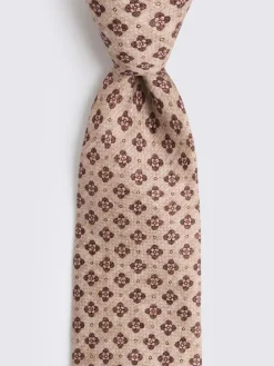 Clearance MOSS Brown Bottinelli Medallion Tie