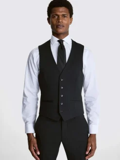 Online MOSS Slim Regular Fit Stretch Suit Waistcoat Charcoal