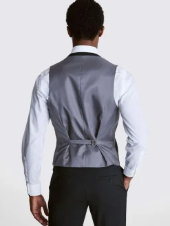 Online MOSS Slim Regular Fit Stretch Suit Waistcoat Charcoal