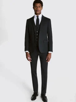 MOSS Slim Regular Fit Stretch Suit Jacket Charcoal