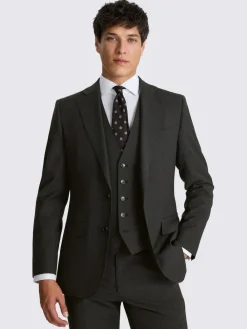 Best MOSS Charcoal Tailored Performance Suit Jacket